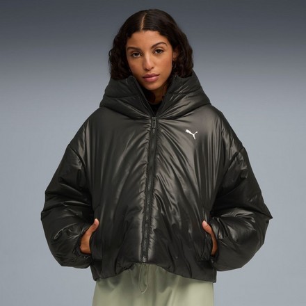 Puma Wardrobe Ess Shiny Hooded Padded Jacket.